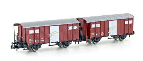 Hobbytrain 24251 SBB 2tlg. Set ged. Güterwagen K3 braun Ep.IV